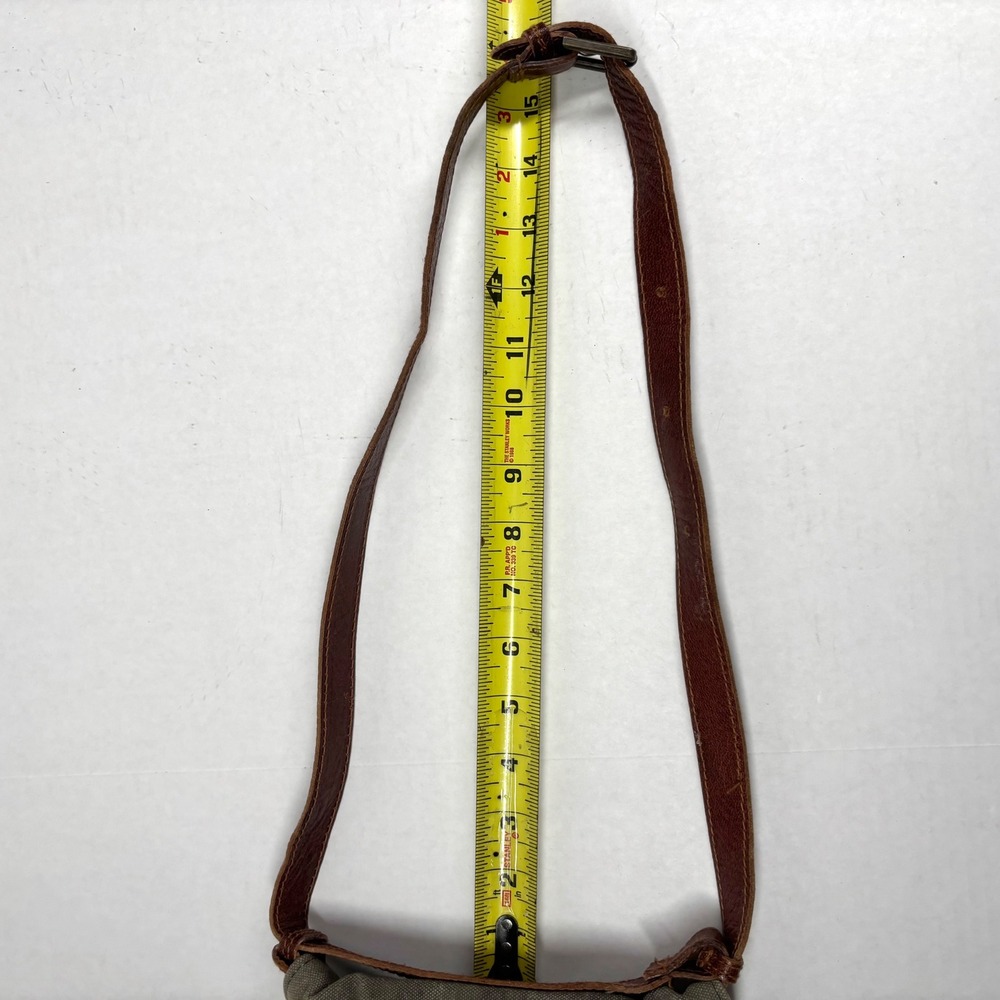 Mona B Canvas Bicycle Fanny Belt Bag Olive Leather Penny Farthing Traveler EUC - Picture 7 of 8